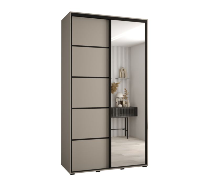 Szafa przesuwna Abiks 45 wysoka Dakota 5 140 kaszmir+kaszmir+czarn 1 szt