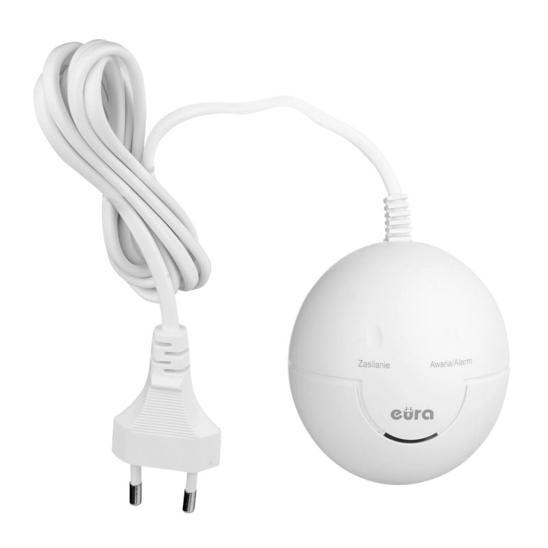 Czujnik Gazu Ziemnego Eura-Tech Metan 230V Głośny Bezpieczeństwo Gd-02A2 1szt