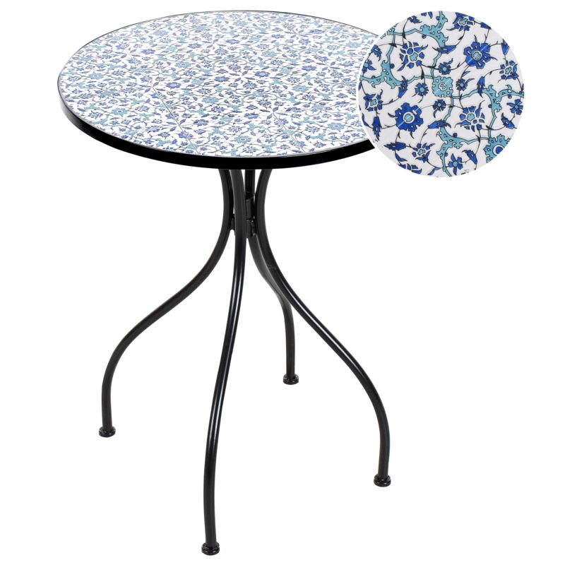 Stolik bistro Chapeco 60 cm 60 cm Metal Czarny 1 szt.
