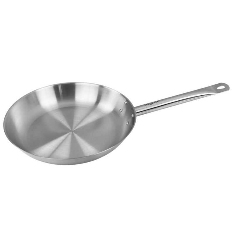 Patelnia ze stali nierdzewnej Mega-M Indukcja, Gaz śr.30cm 1 szt.