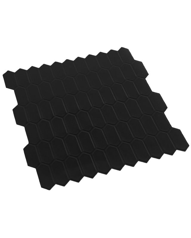 Kafelki ścienne samoprzylepne płytki Mazovia 30,5 x 30,5 cm odporne na zachlapania, geometryczne Czarne 10 szt.