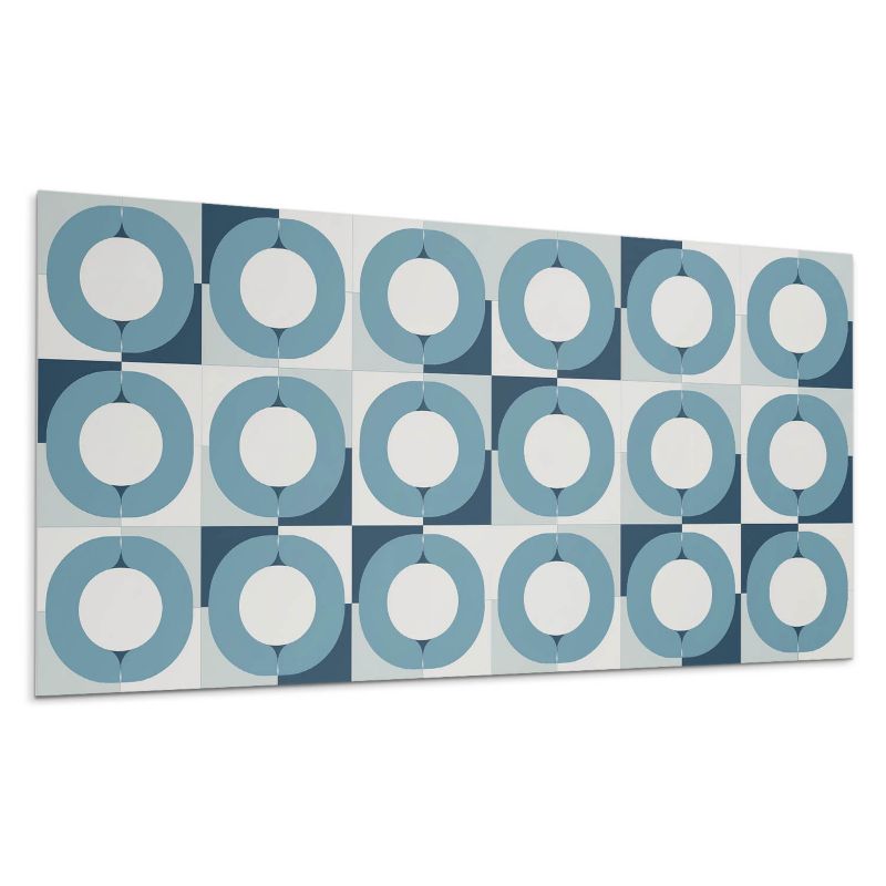 Kafelki samoprzylepne Wallfluent 60x30 cm Wzór okręgów w zrównoważonej kompozycji 6 szt.