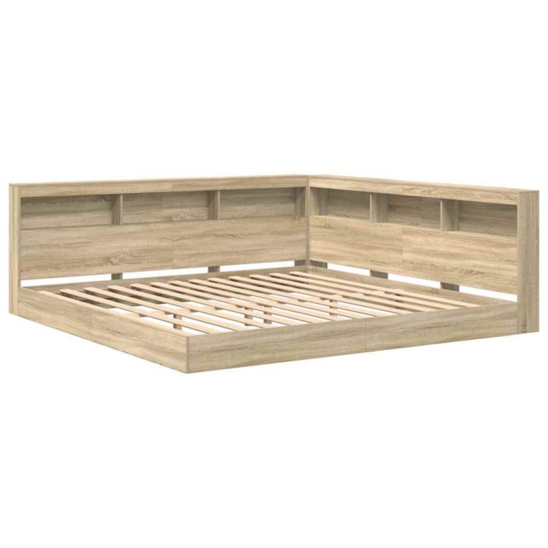 Rama łóżka WaszeMeble 180x200 cm Dąb sonoma drewno WM-3335745 1 szt.