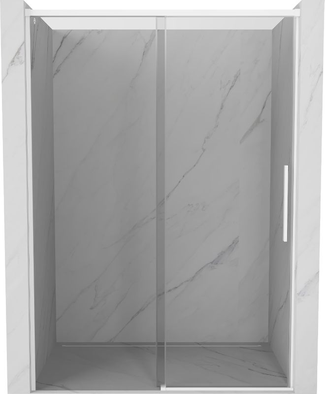 Drzwi prysznicowe przesuwne Mexen Rox białe 140x200 cm 1 szt.