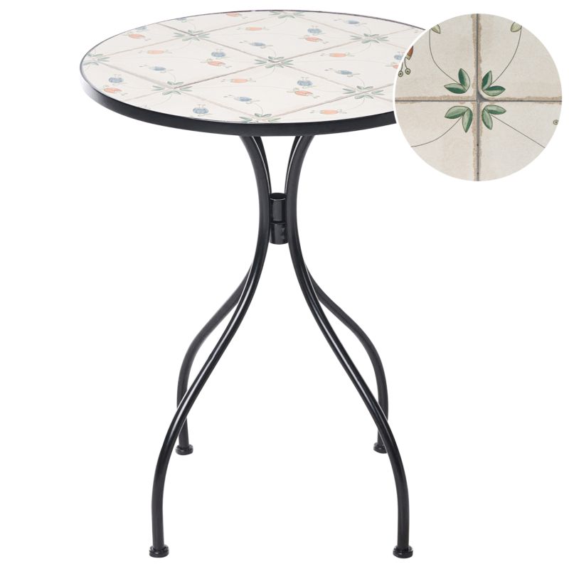 Stolik bistro Carona 60 cm 60 cm Metal Czarny 1 szt.