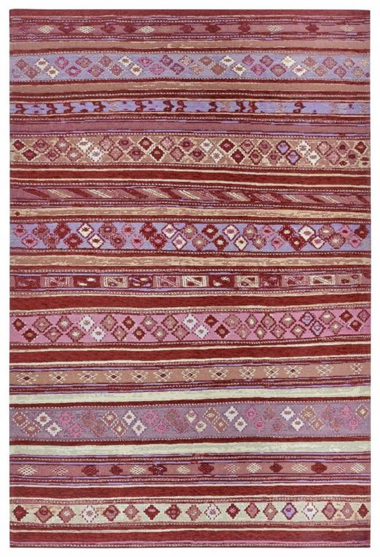 Dywan 75x150cm, antypoślizgowy, czerwony, wzór etniczny marki Hanse Home do kuchni, 1 szt.