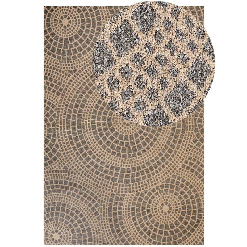 Dywan Ariba Szary Beżowy 200 x 300 cm Juta 1 szt.