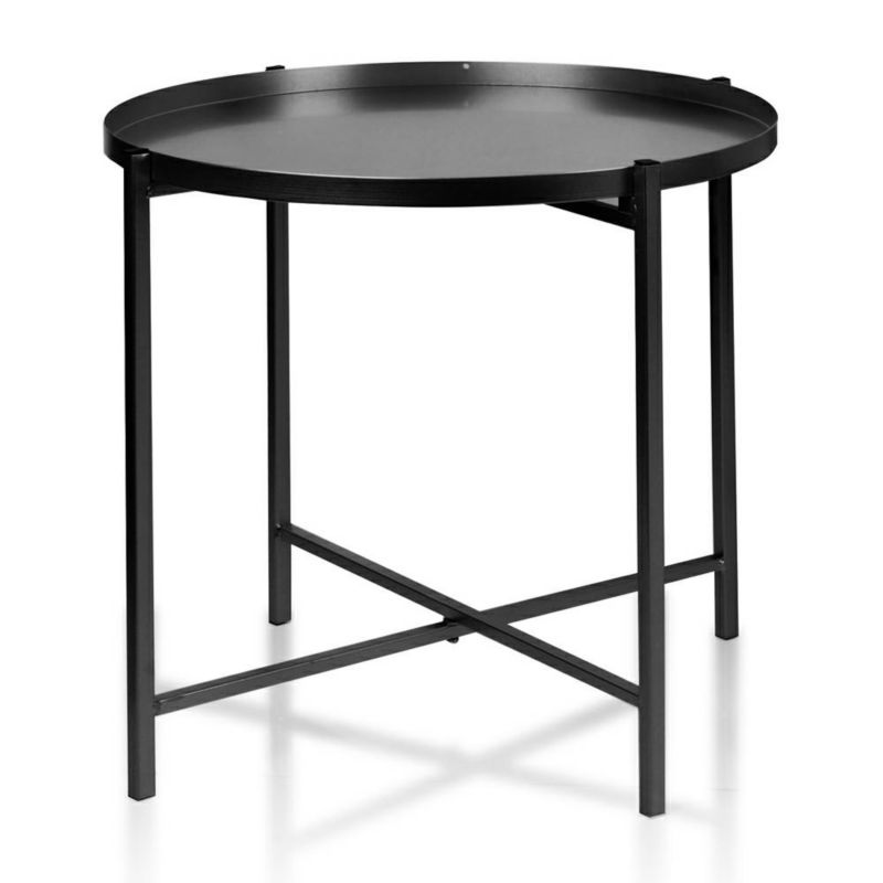 Stolik kawowy Lucas Mondex metalowy czarny 44,5 x 42,5 cm 1 szt.