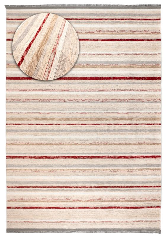 Dywan Multidecor Chantelle 160x230cm przecierka pasy czerwony beż 1 szt