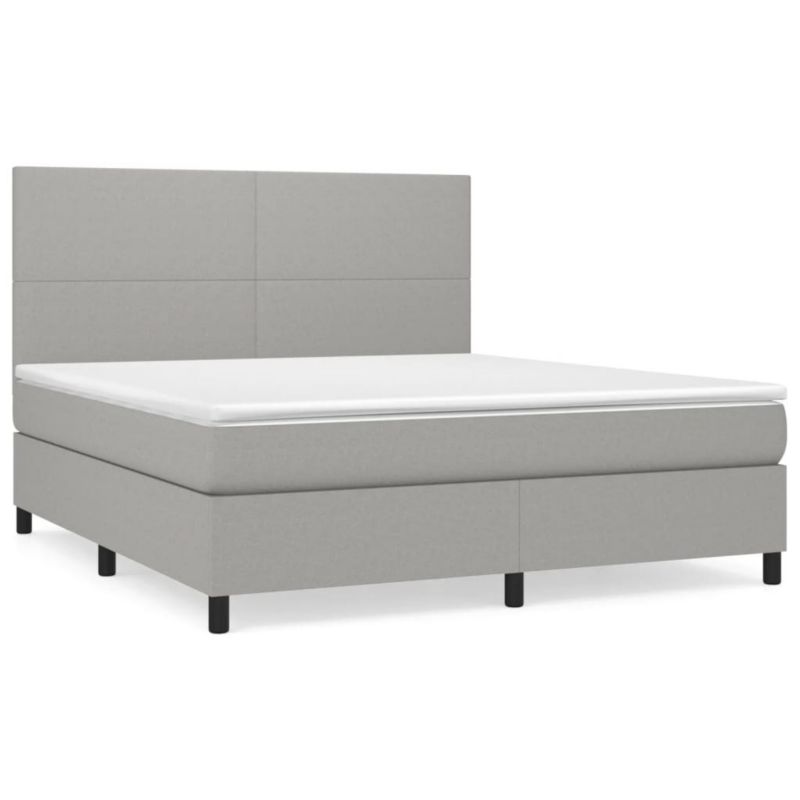 Łóżko kontynentalne WaszeMeble 180x200 cm jasnoszare WM-3141633 1 szt.