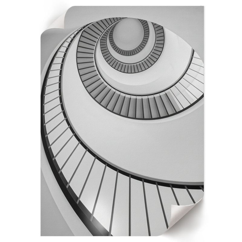 Plakat Do Łazienki ArtPrintCave 59,5x84 cm Spiralne schody El 1 szt.