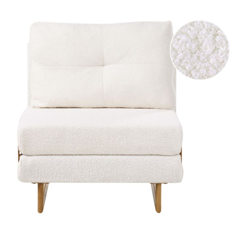 Sofa rozkładana jednoosobowa Jerslev Boucle Złamana biel 1 szt.