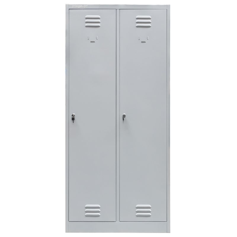 Szafa Mega-M socjalna ubraniowa BHP J-80 2-drzwiowa szara 80x50x180 cm skręcana 1szt.