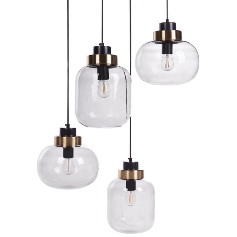 Lampa wisząca Zayande Szkło Jasnoszary 1 szt.