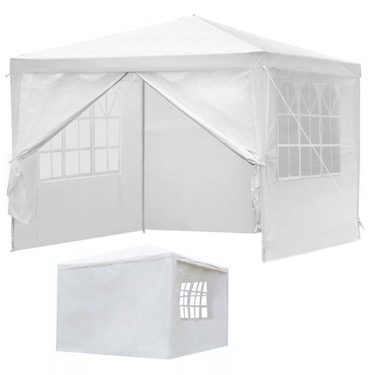 Pawilon ogrodowy MultiGarden handlowy 3x3m 4 ścianki biały 1 szt.