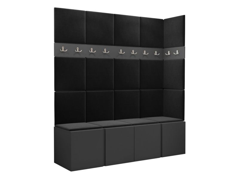 Garderoba MIRJAN 24 Orion II grafit + czarny 1 kpl.