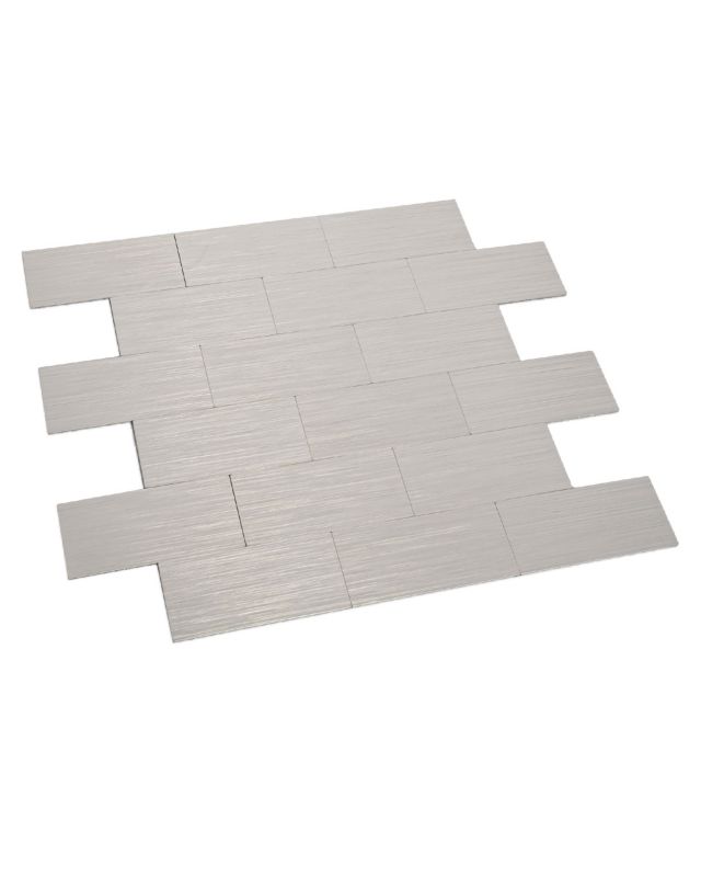Kafelki ścienne samoprzylepne płytki Mazovia 29,6 x 29,1 cm odporne na zachlapania, geometryczne Szare 1 szt.