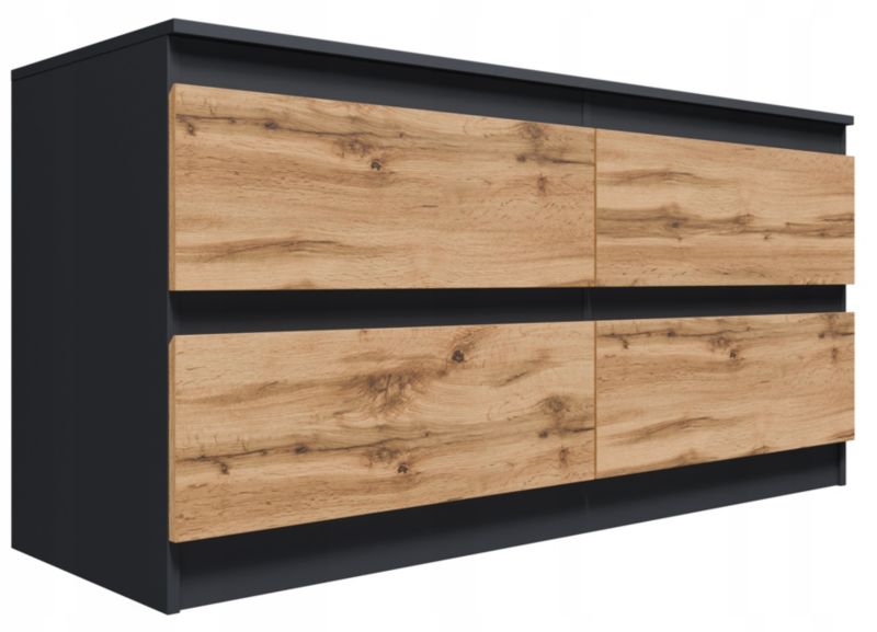Szafka Matkam stolik RTV CR3-RTV-4 127cm 4 szuflady grafit-wotan 1 szt.
