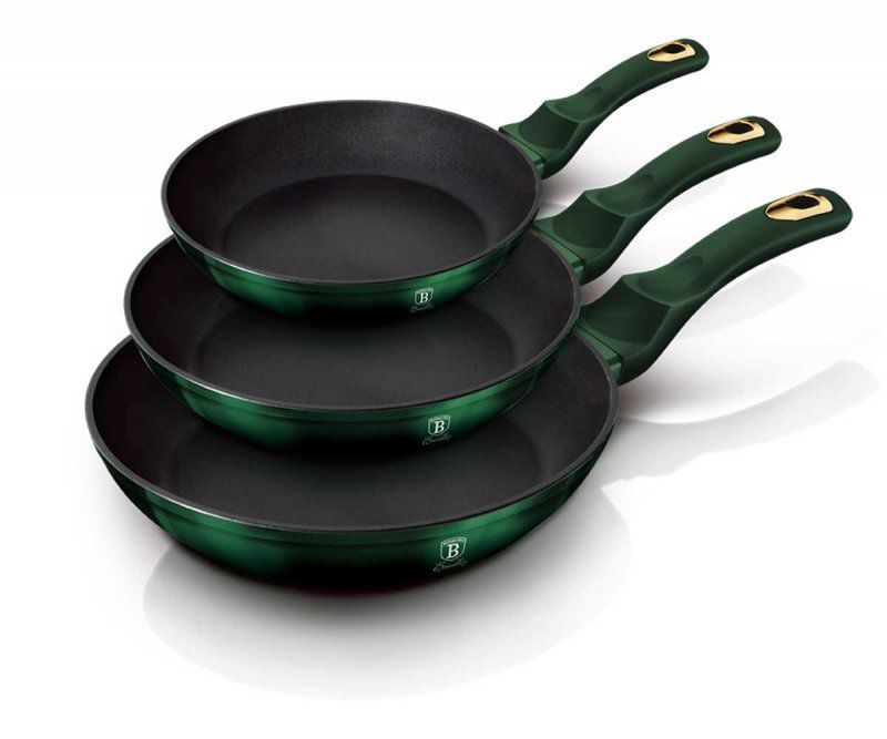 Zestaw 3 patelni tytanowych Berlinger haus bh-6168 emerald komplet 1szt