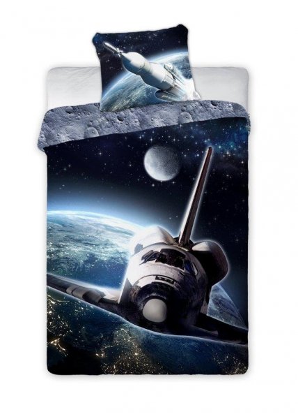 Pościel młodzieżowa 100% bawełna 160x200 - Kosmos/Space 004