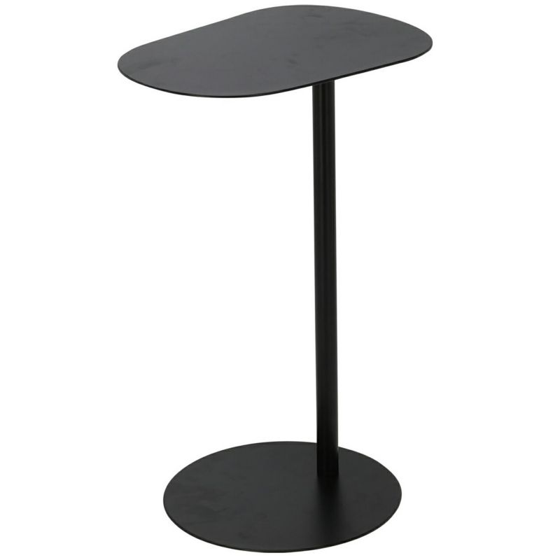 Stolik boczny H&S Decoration metalowy czarny owalny 35x25x53 cm 1 szt.