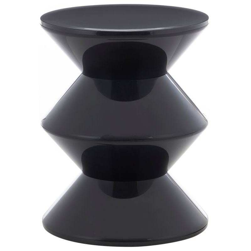 Stolik kawowy FLAME HowHomely czarny minimalistyczny do salonu 1 szt.