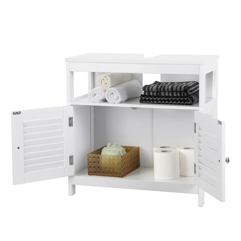 Szafka łazienkowa Songmics biała pod umywalkę 60x60x30 cm 1 szt.