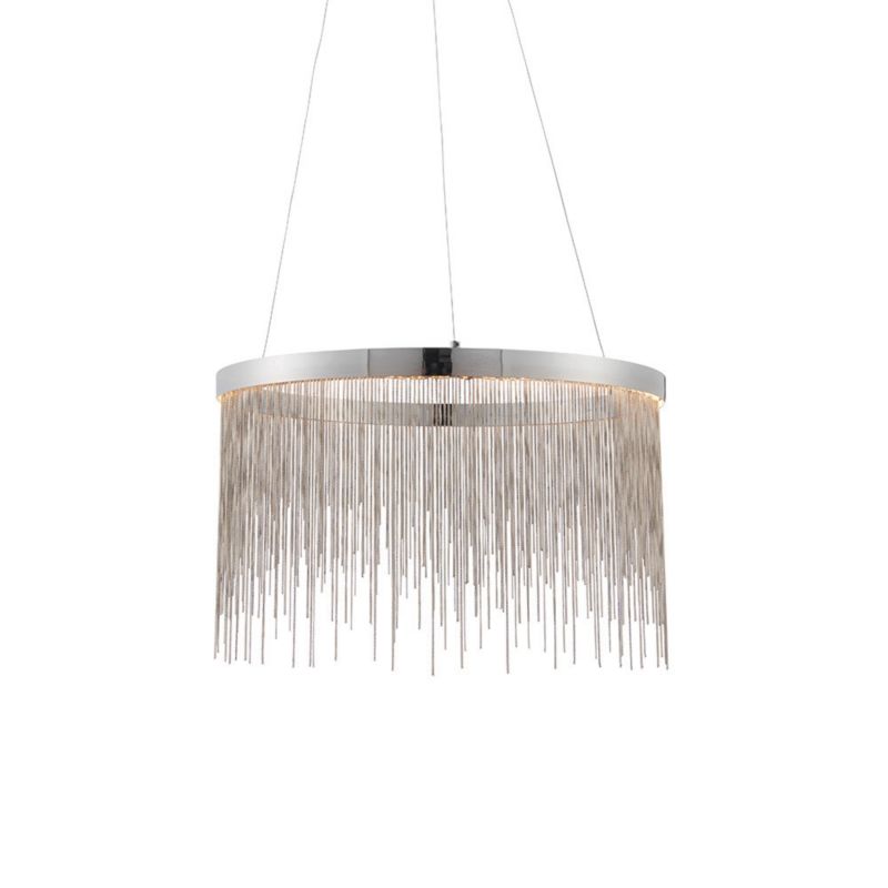 Lampa sufitowa delikatne łańcuszki Endon ZELMA chromowana-srebrna LED 20W biały ciepły 2800KK 480lm IP20 - 1 szt