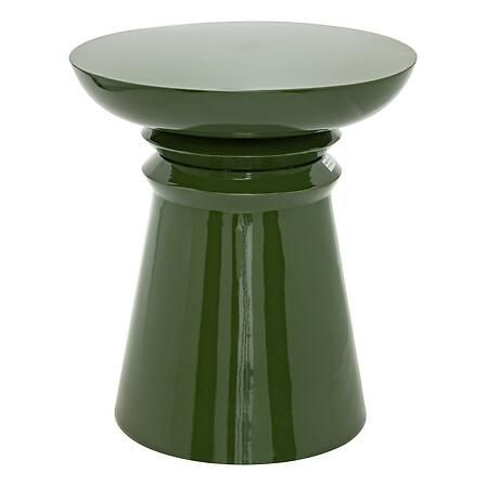 Stolik kawowy okrągły Jaya ATMOSPHERA metalowy zielony nowoczesny do salonu 38 cm 1 szt.