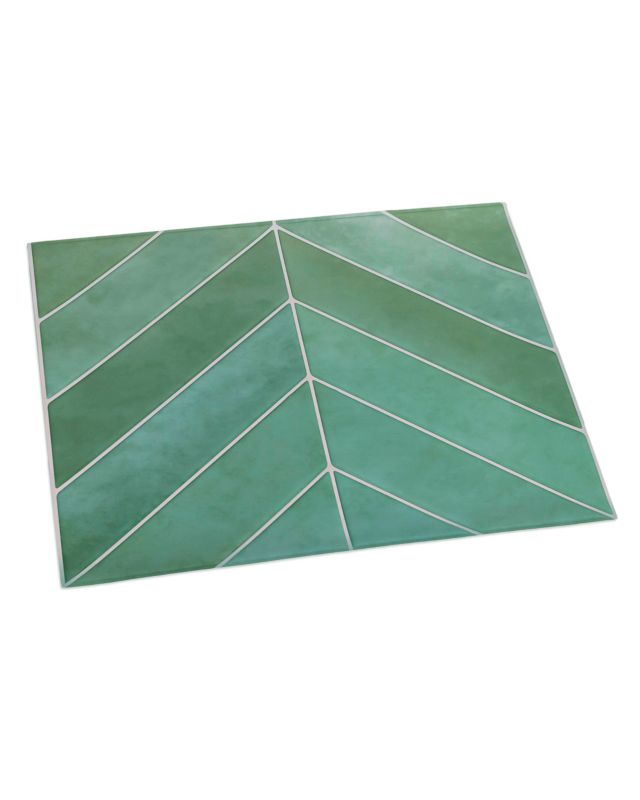 Kafelki ścienne samoprzylepne płytki Mazovia 29 x 22,8 cm odporne na zachlapania, geometryczne Zielone 10 szt.