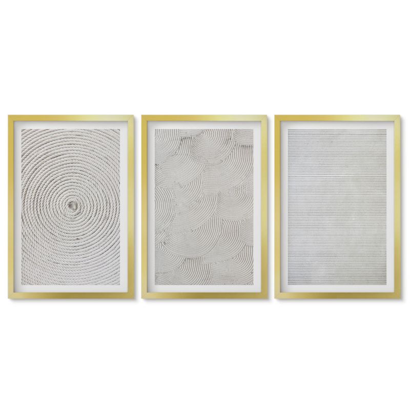 Komplet obrazów złota rama Tulup 40x60 cm Geometryczne tektury wzory Obrazy do kuchni w ramie 1 kpl