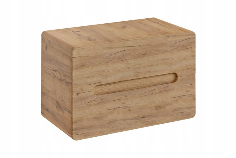 Szafka łazienkowa Furnidea 80 cm pod umywalkę niska dąb craft złoty Aruba 1 szt.