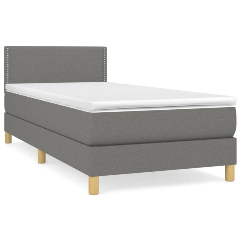 Łóżko kontynentalne WaszeMeble 100x200 cm ciemnoszara WM-3140514 1 szt.
