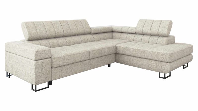 Narożnik z funkcją spania MIRJAN 24 Laris Premium prawy ecru 1 szt.