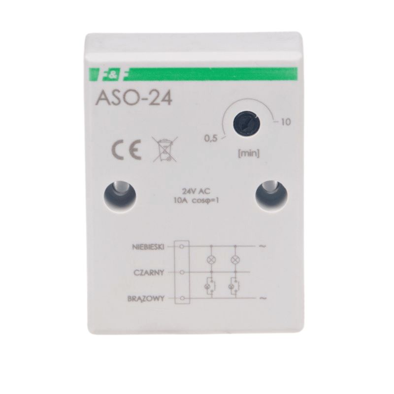 Automat Schodowy Natynkowy F&F 24V Ac/Dc Aso-24 1szt,