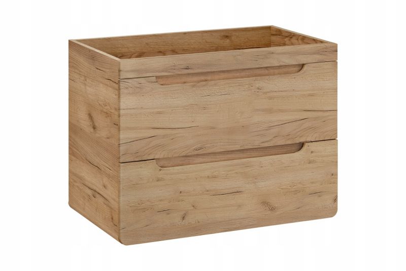 Szafka łazienkowa Furnidea 80 cm pod umywalkę szuflady dąb craft złoty Aruba 1 szt.