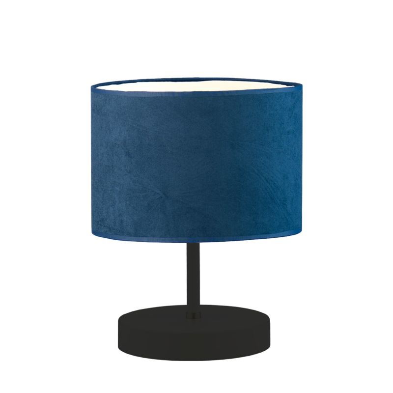 Lampka Nocna Volta Light Factory Picolo Abażur Granatowy welur Walec 1xE27 1szt.