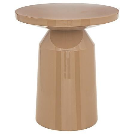 Stolik kawowy okrągły Sita ATMOSPHERA metalowy nowoczesny beżowy 38 cm do salonu 1 szt.
