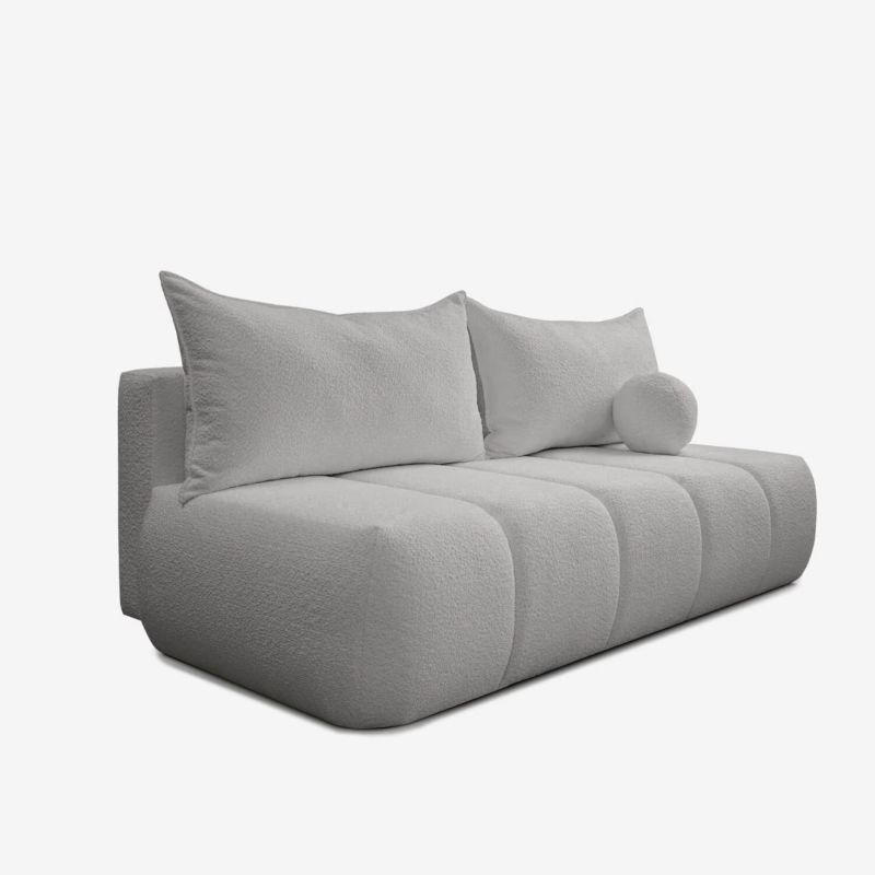 Sofa Mebel Elite SARIA Rozkładana Kanapa z Funkcją Spania Dwuosobowa Do Salonu Szary 1 szt