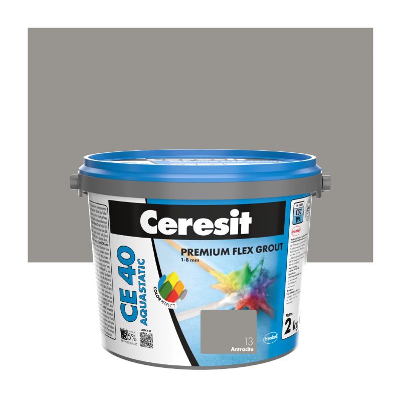 Fuga elastyczna Ceresit CE 40 Aquastatic antracyt 2 kg
