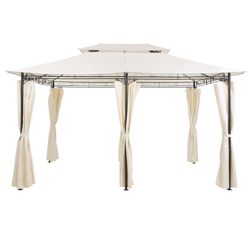 Pawilon ogrodowy Colos Metal 400 cm 300 cm Beżowy 1 szt.
