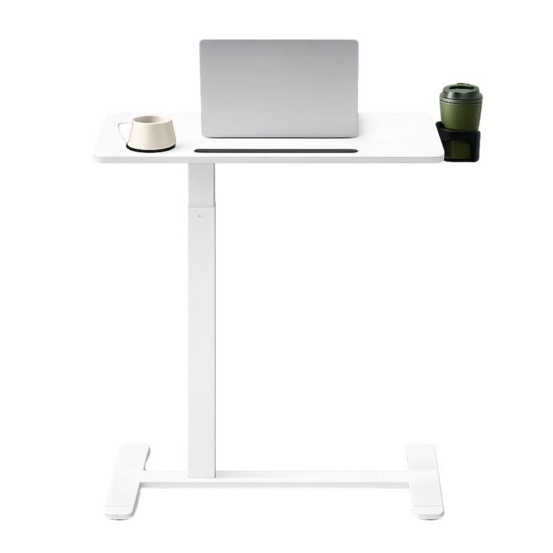 Mobilne regulowane Songmics biurko z uchwytami na kubki biały 70x40x102 cm 1 szt.