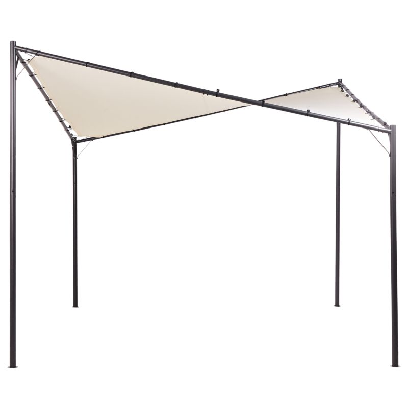 Pawilon ogrodowy Aventine Metal 300 cm 300 cm Beżowy 1 szt.