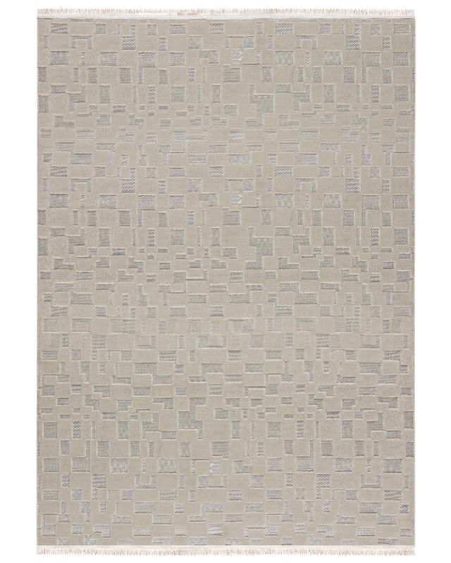 Nowoczesny dywan, geometryczny 100x200cm Sora Volo Mazovia - beżowy, kremowy, na ogrzewanie podłogowe, 1szt.
