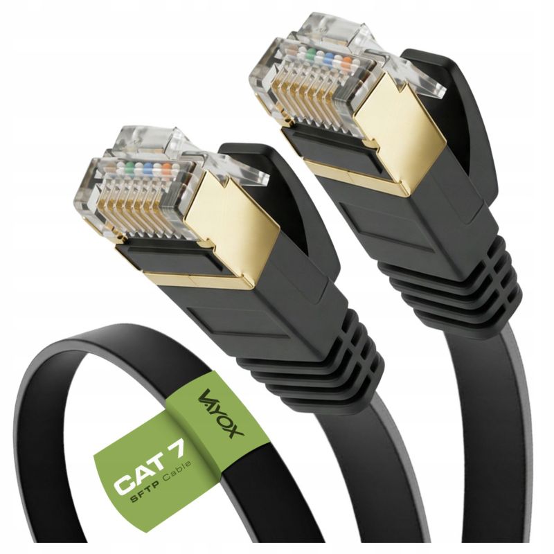 Kabel sieciowy ethernet LAN Vayox VA0065 cat. 7 S/FTP RJ45 10m 1 szt.