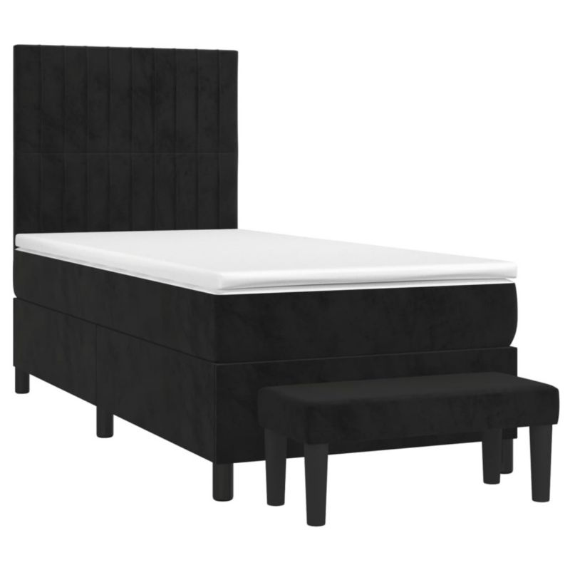 Łóżko kontynentalne WaszeMeble 90x190 cm czarne WM-3137937 1 szt.