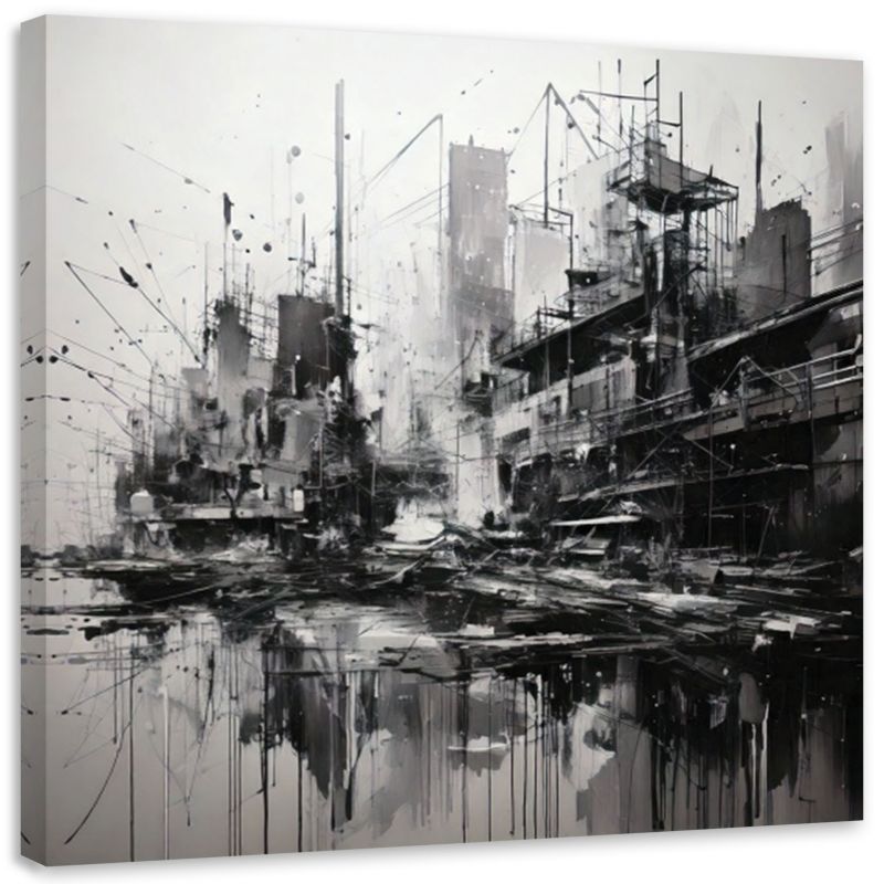 Obraz na płótnie Feeby Miasto Architektura Monochromatyczna 30x30cm 1szt