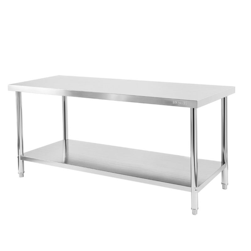 Stół Mega-M X Standard kuchenny gastronomiczny ze stali nierdzewnej centralny z półką 180x60x85 cm 1szt.