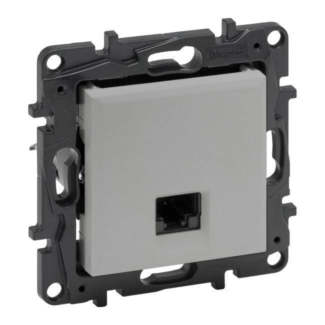 Gniazdo komputerowe RJ45 Legrand Niloe Step aluminium