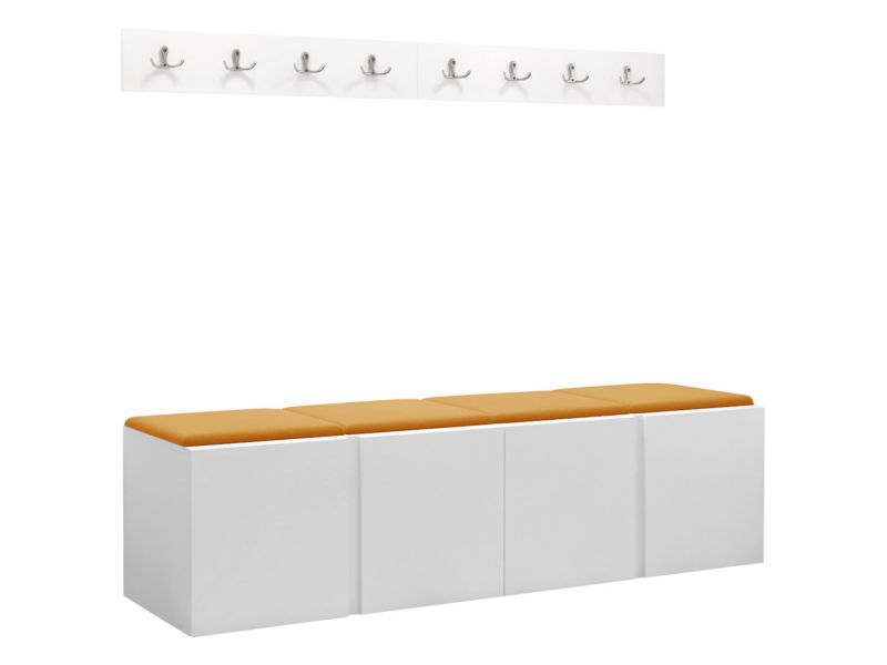 Garderoba MIRJAN 24 Orion VII biały + żółty 1 kpl.